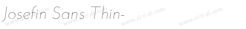 Josefin Sans Thin字体转换